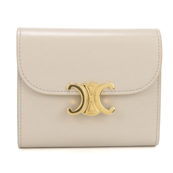 CELINE Accessories - CELINE Celine Tri-fold Wallet 10D783DPV Small Flap Triomphe Women's Beige